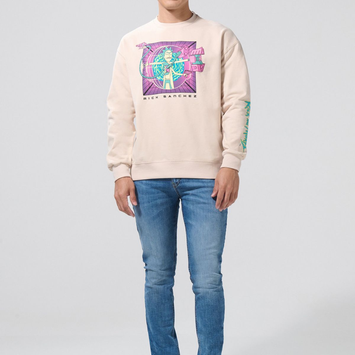 KOAJ - KOAJ Buzo kaki claro cuello redondo de Rick and Hombre