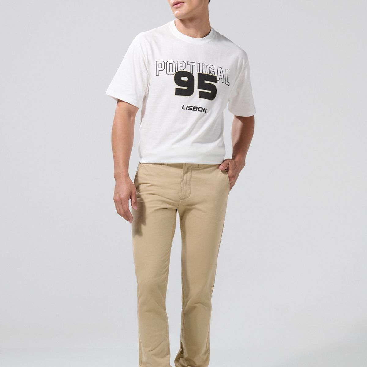 KOAJ - KOAJ Pantalón Slim chino en drill Hombre