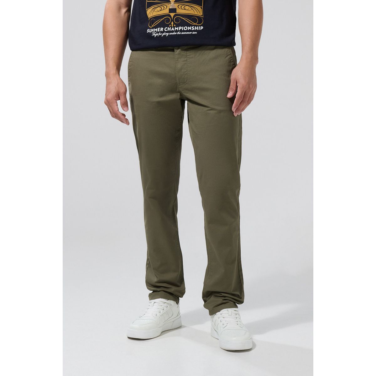 KOAJ - KOAJ Pantalón Slim chino en drill Hombre
