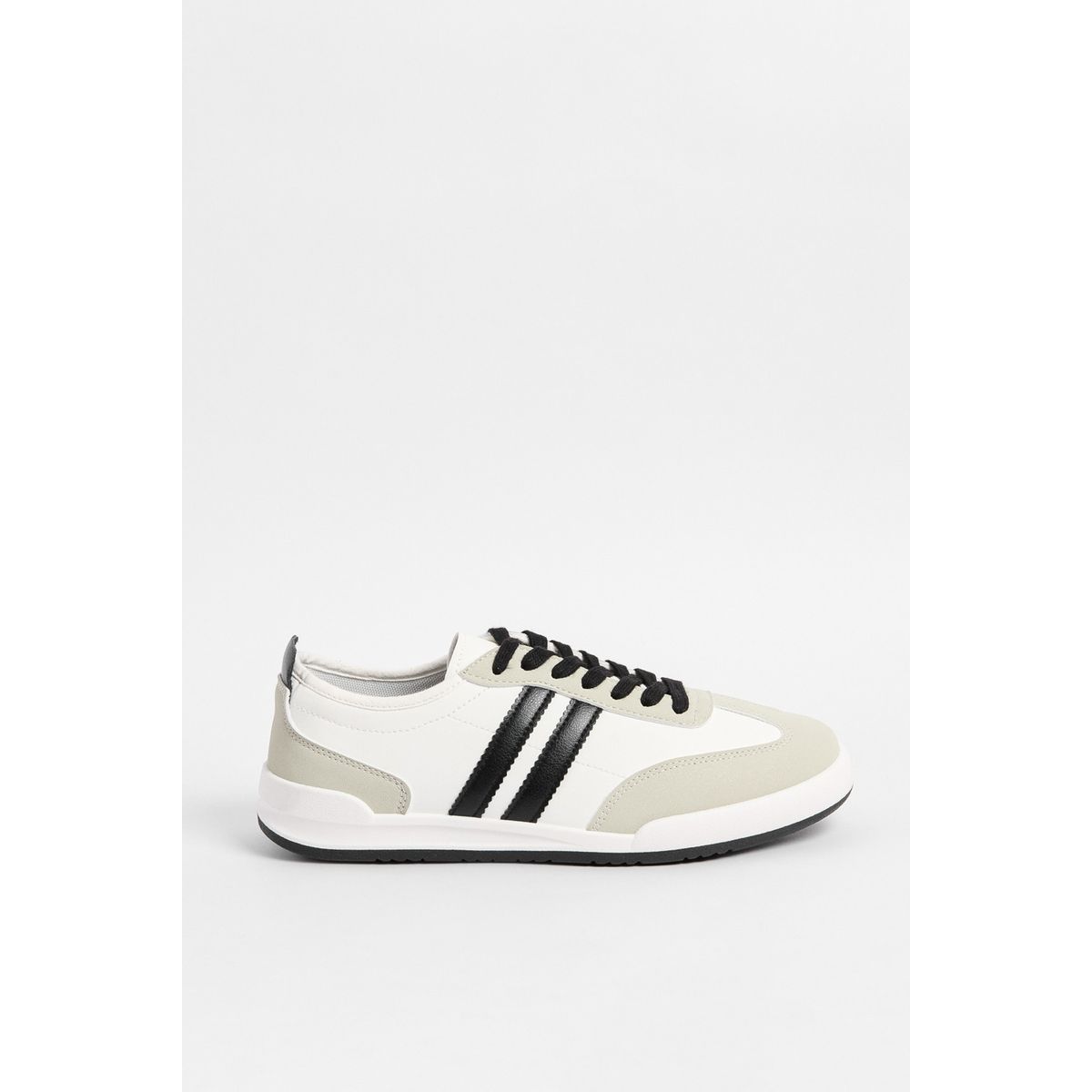 KOAJ - KOAJ Tenis blancos casuales con contrastes negros laterales Hombre
