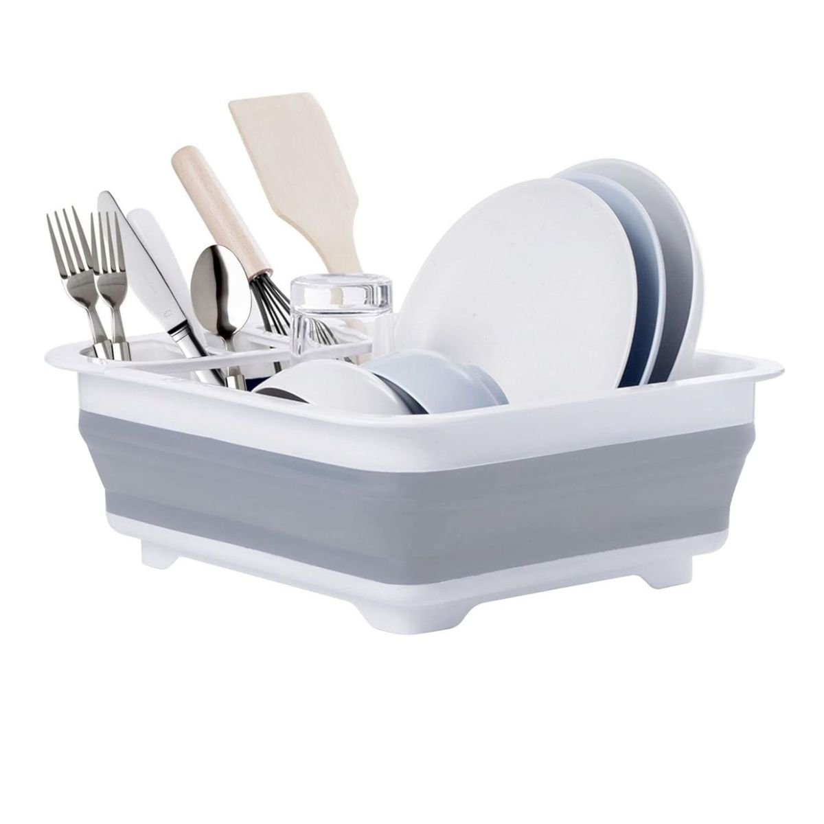 GENERICO - Escurridor De Platos Plegable Organizador Platos Y Cubiertos