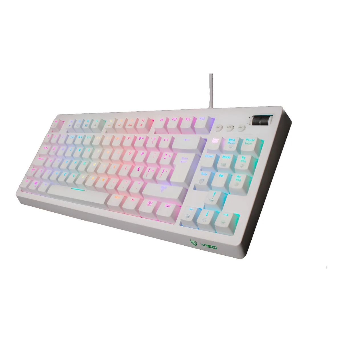 VSG - Teclado Mecánico Vsg Quasar Rgb Outemu Blue Español Rgb Blanco