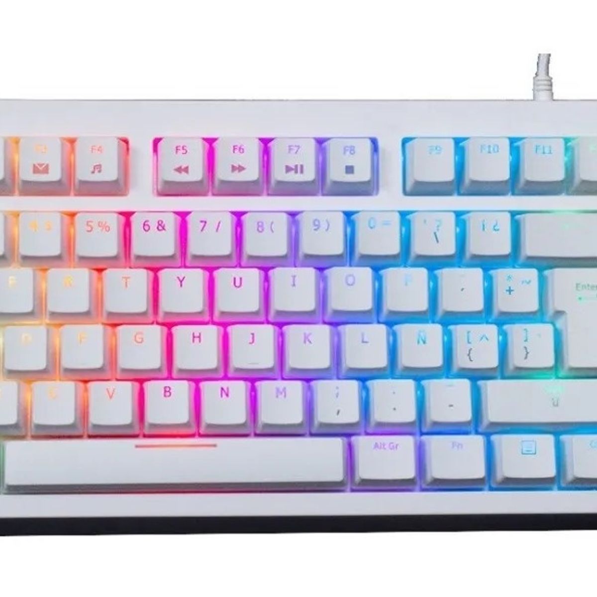VSG - Teclado Mecánico Vsg Quasar Rgb Outemu Blue Español Rgb Blanco