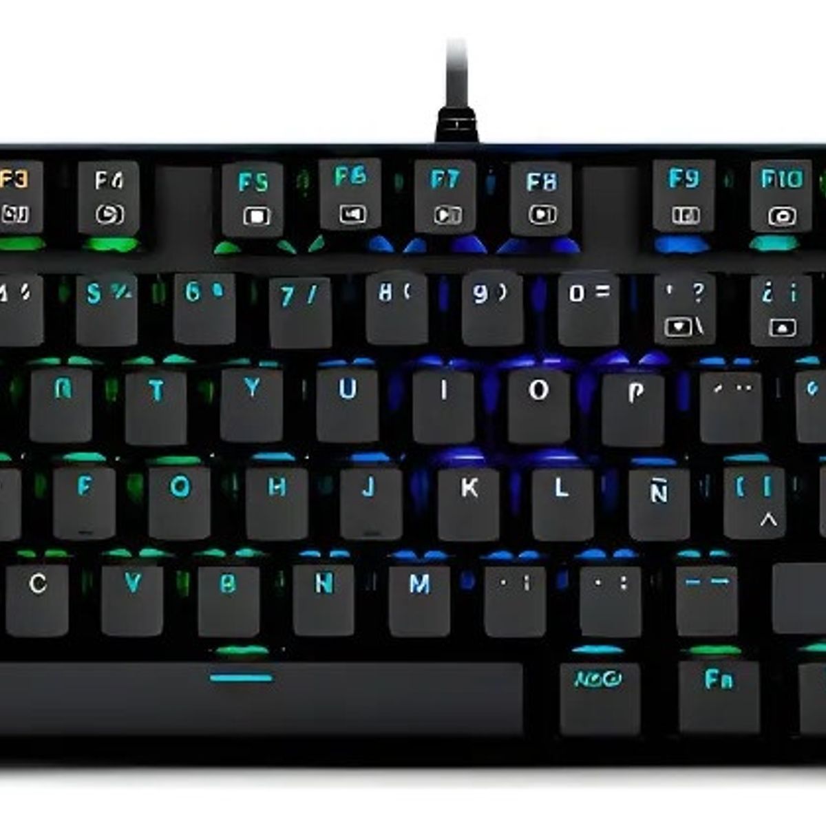 REDRAGON - Teclado Redragon Kumara Qwerty Outemu Red Español Latinoamérica Color Negro Con Luz Rgb