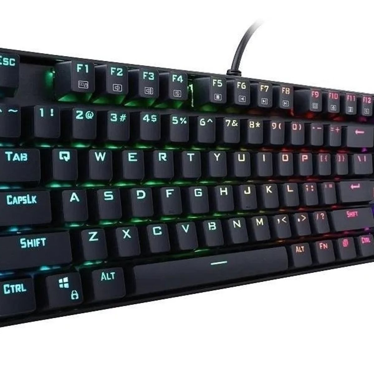 REDRAGON - Teclado Redragon Kumara Qwerty Outemu Red Español Latinoamérica Color Negro Con Luz Rgb