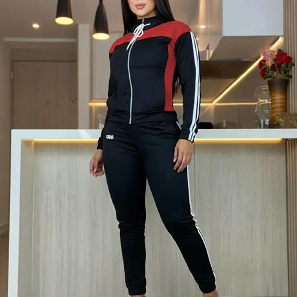 MODA EN CIRCUITO - Conjunto Deportivo o Sudadera Licrada para Mujer con Chaqueta
