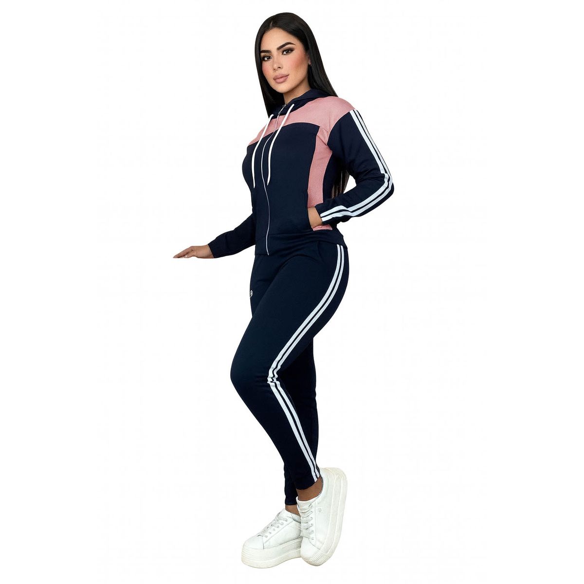 MODA EN CIRCUITO - Conjunto Deportivo o Sudadera Licrada para Mujer con Chaqueta