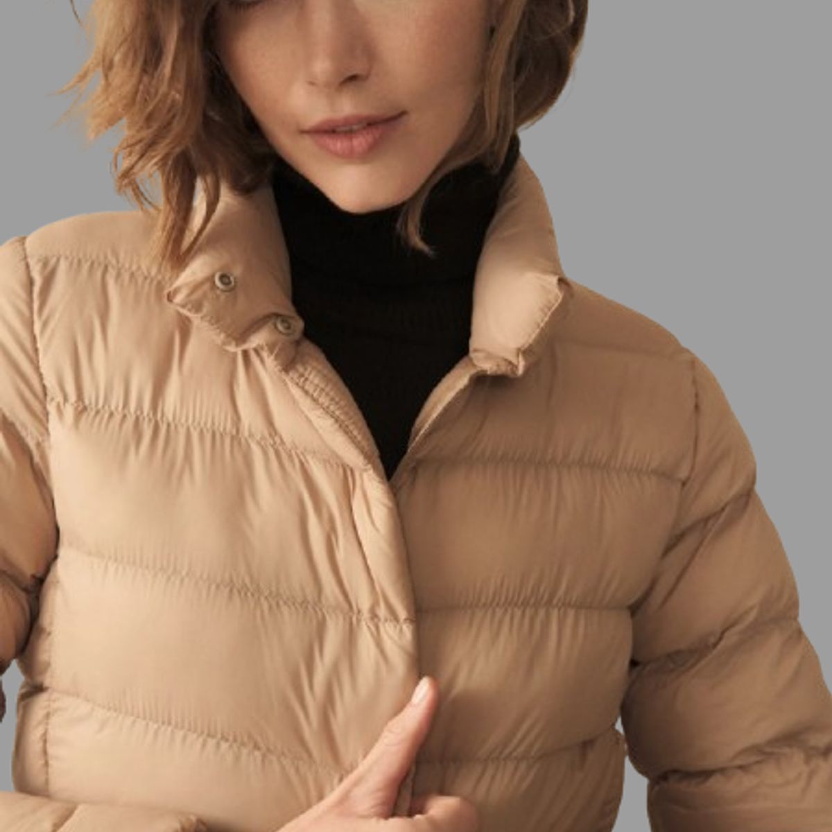ESPRIT - Esprit Chaqueta Para Dama Impermeable Abullonada Cuello Alto