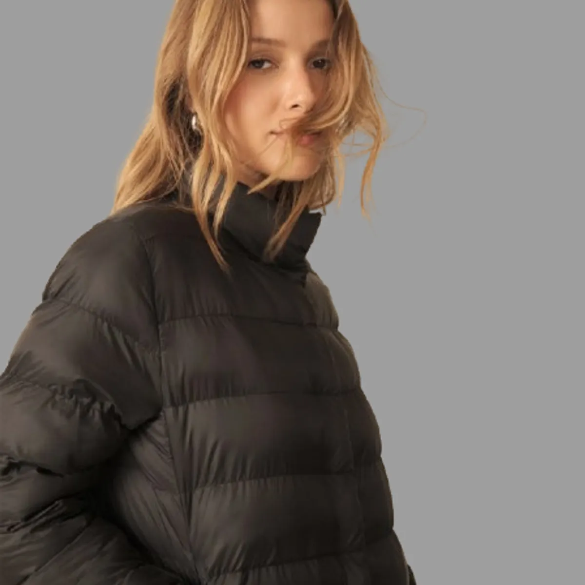 ESPRIT - Esprit Chaqueta Para Dama Impermeable Abullonada Cuello Alto