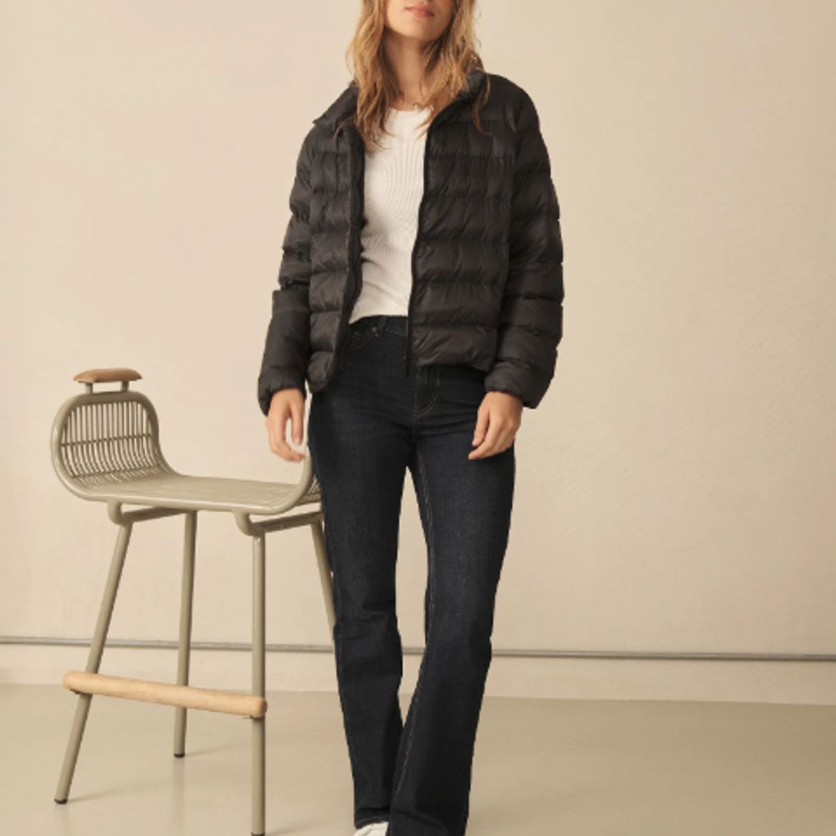 ESPRIT - Esprit Chaqueta Para Dama Impermeable Abullonada Cuello Alto