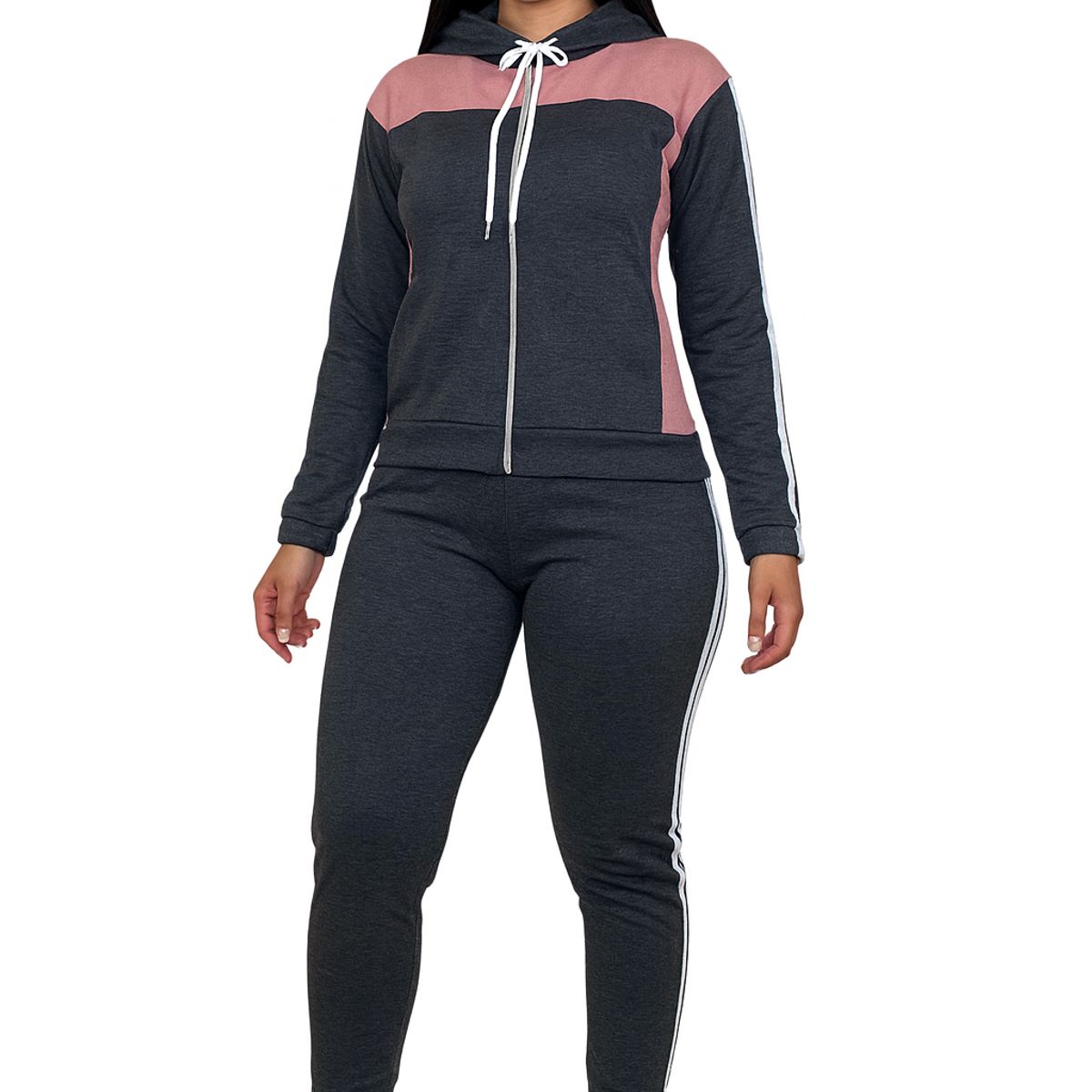 MODA EN CIRCUITO - Conjunto Deportivo o Sudadera Licrada para Mujer con Chaqueta