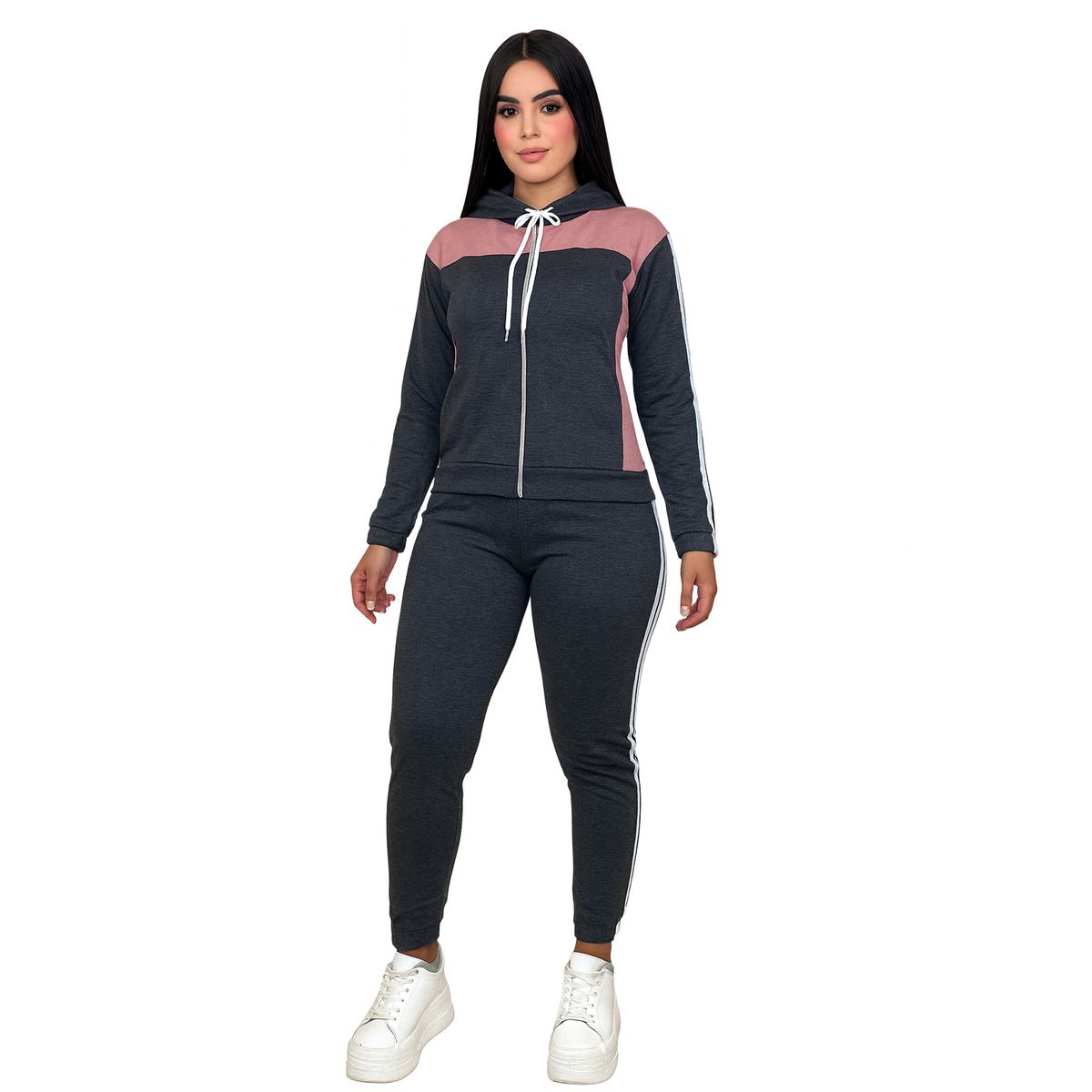 MODA EN CIRCUITO - Conjunto Deportivo o Sudadera Licrada para Mujer con Chaqueta