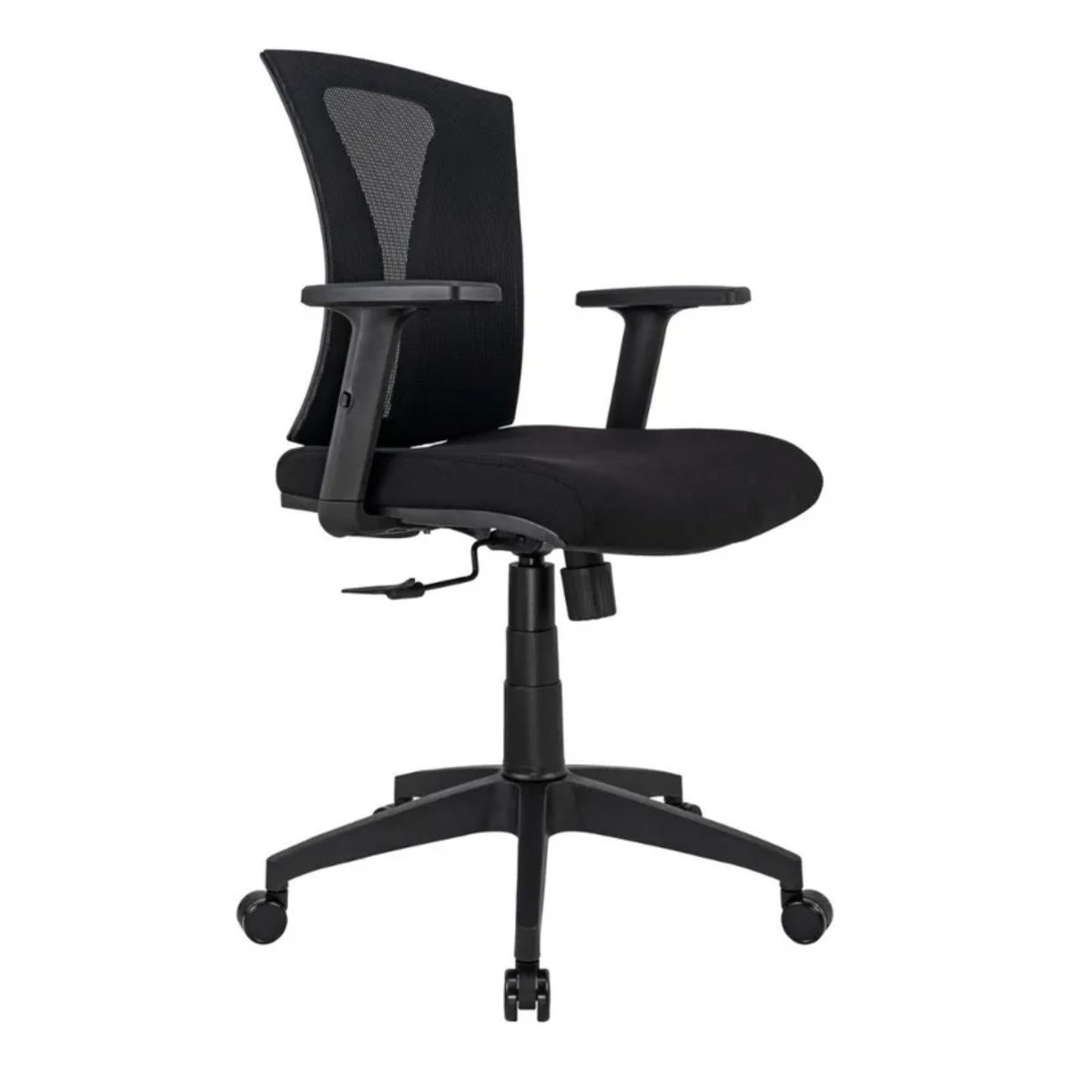 GENERICO - Silla De Oficina Y Escritorio Ergonomus Ergonómica Praga Negro Algodón