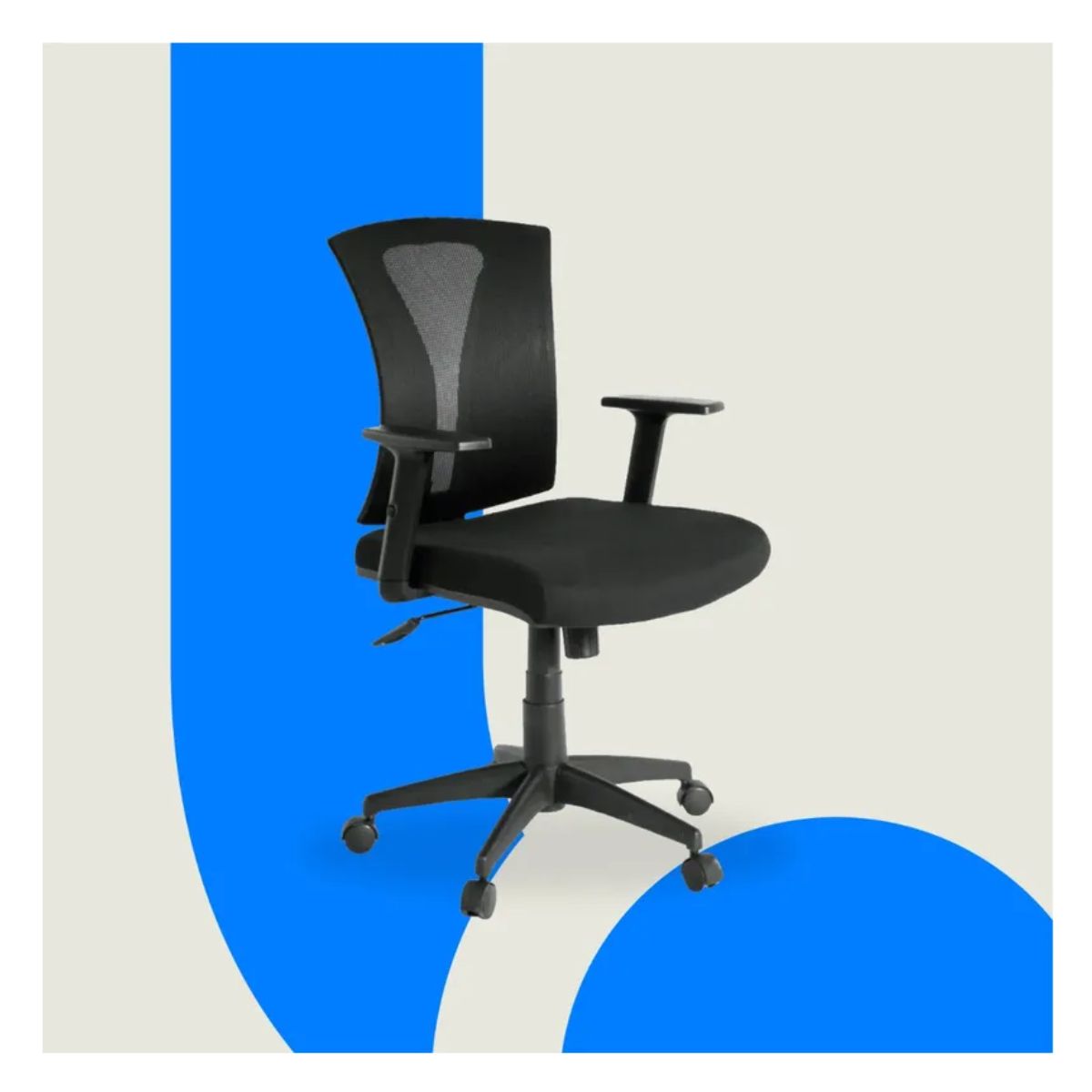 GENERICO - Silla De Oficina Y Escritorio Ergonomus Ergonómica Praga Negro Algodón