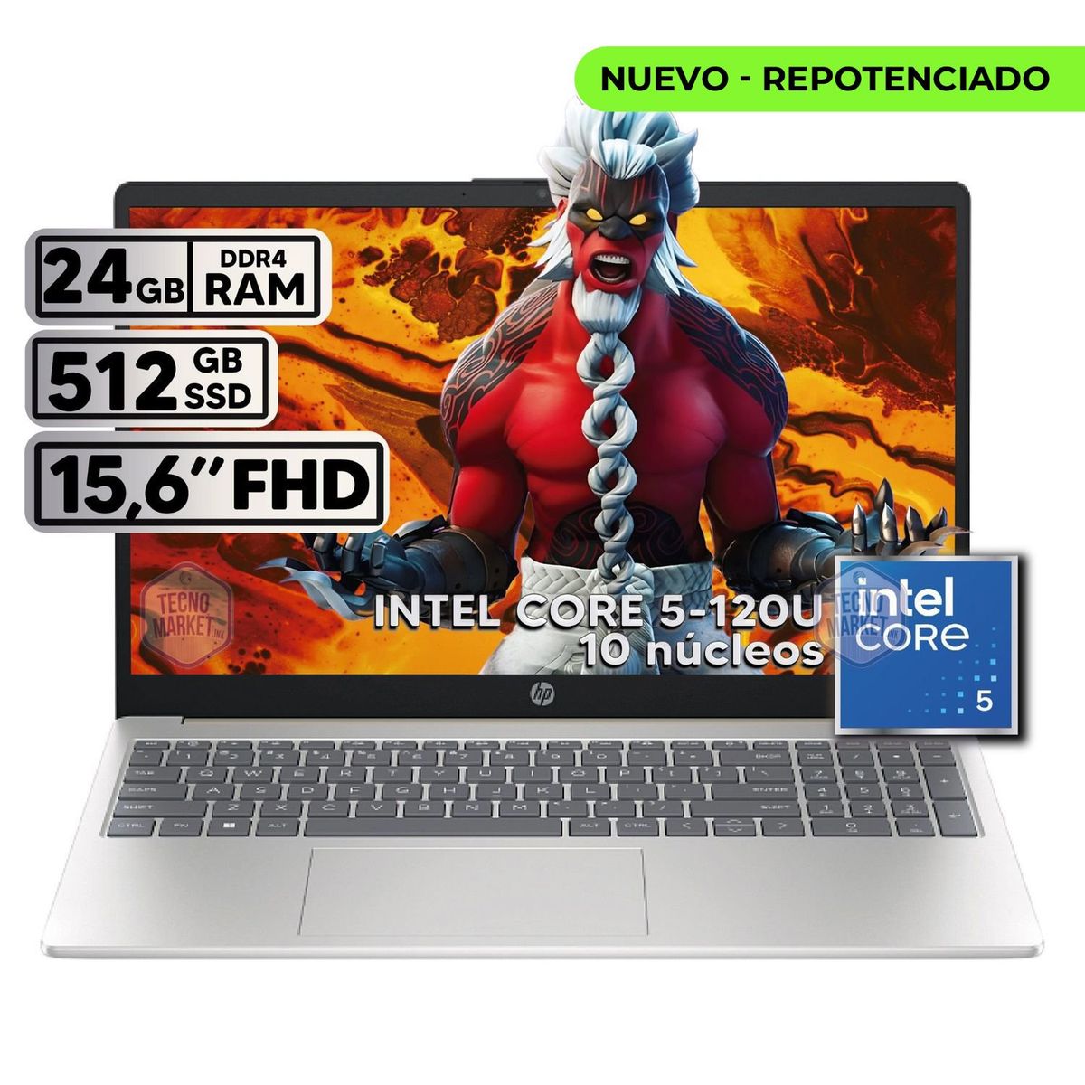 HP - PORTÁTIL HP INTEL CORE 5-120U 24GB RAM 512GB SSD  15.6 FHD