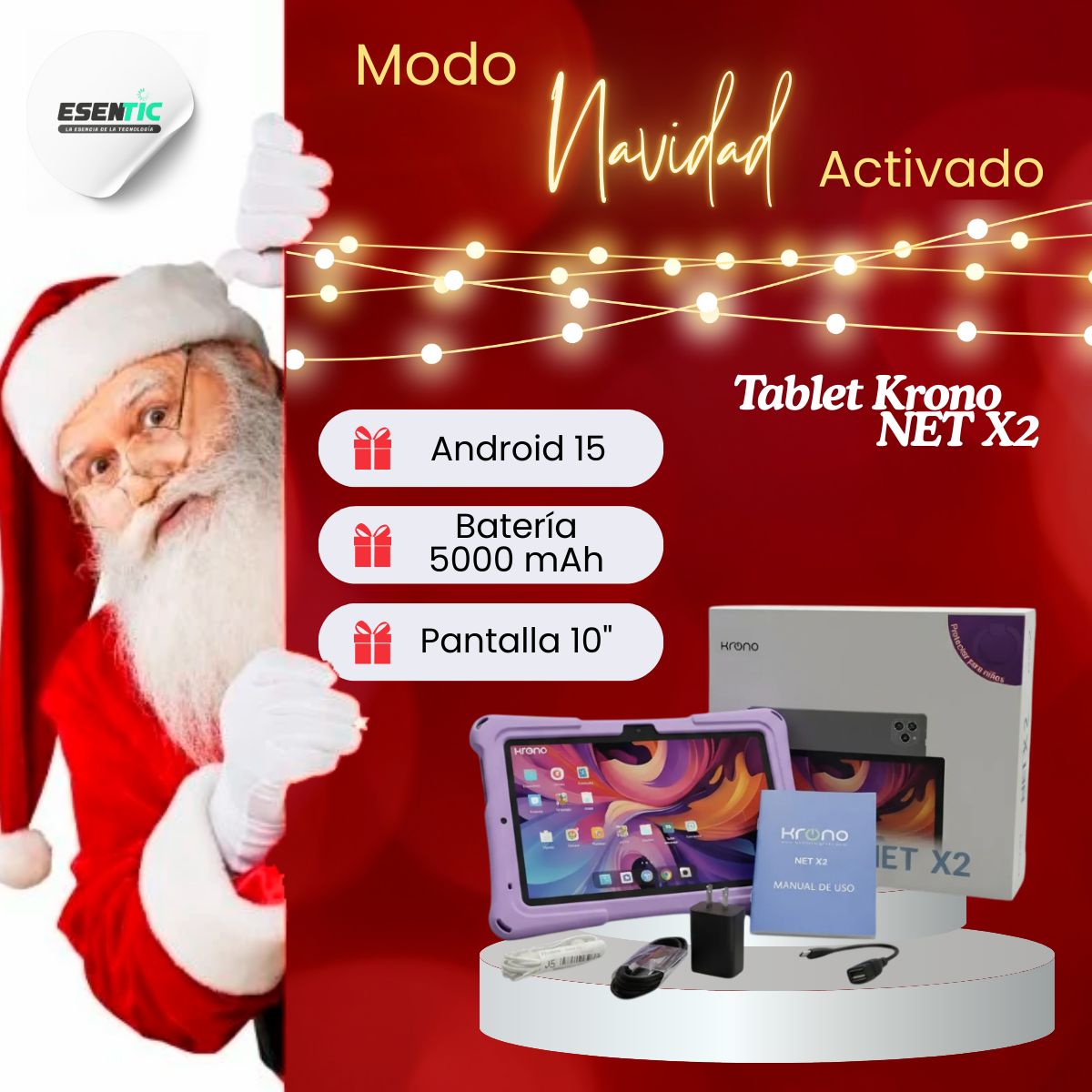 KRONO - Tablet Krono Lila Kids 10” HD 8GB+64GB 4G con Control Parental