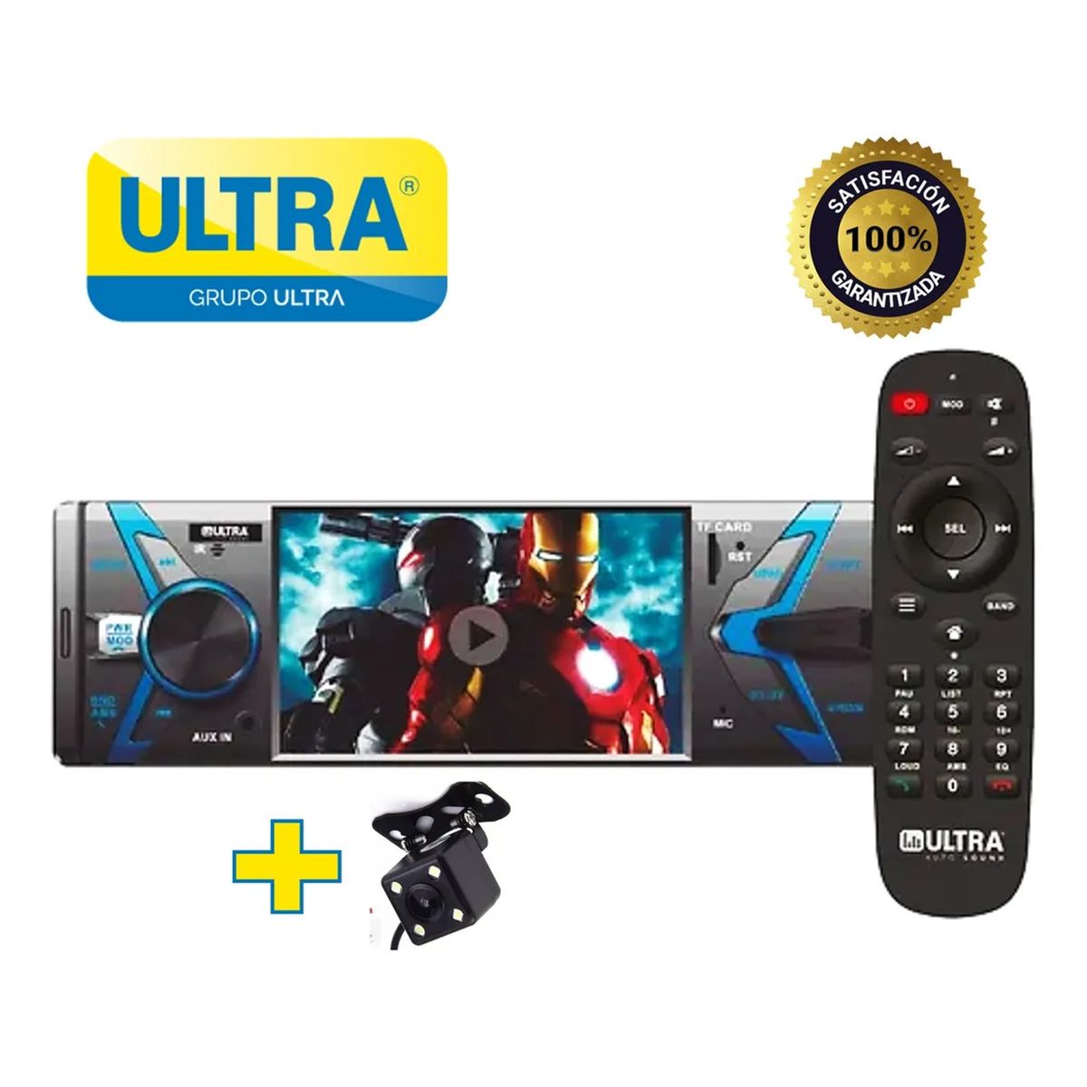 GENERICO - Radio Para Carro Ultra Mirror Link  App Usbsd Y Bt Camara Negro