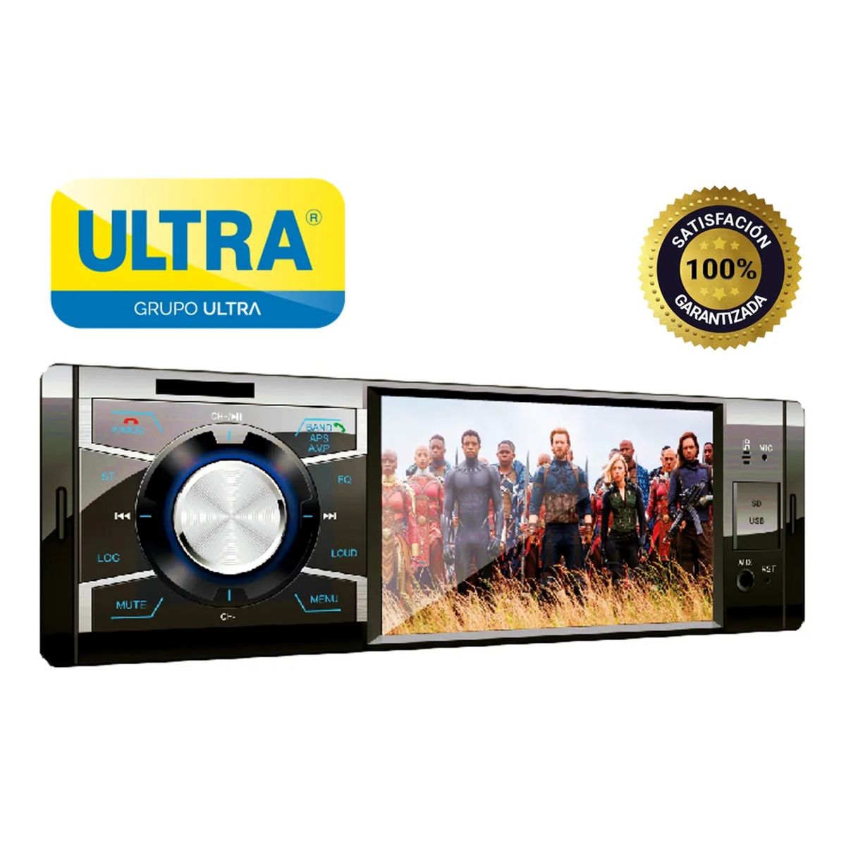 GENERICO - Radio Para Carro Ultra Mirror Link  App Usbsd Y Bt Camara Negro