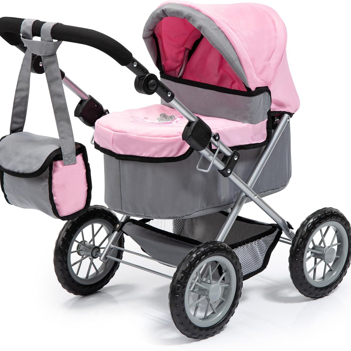 BAYER - Juguete Coche Para Bebés Reborn Y Muñecas Hasta 50 Cm Rosa