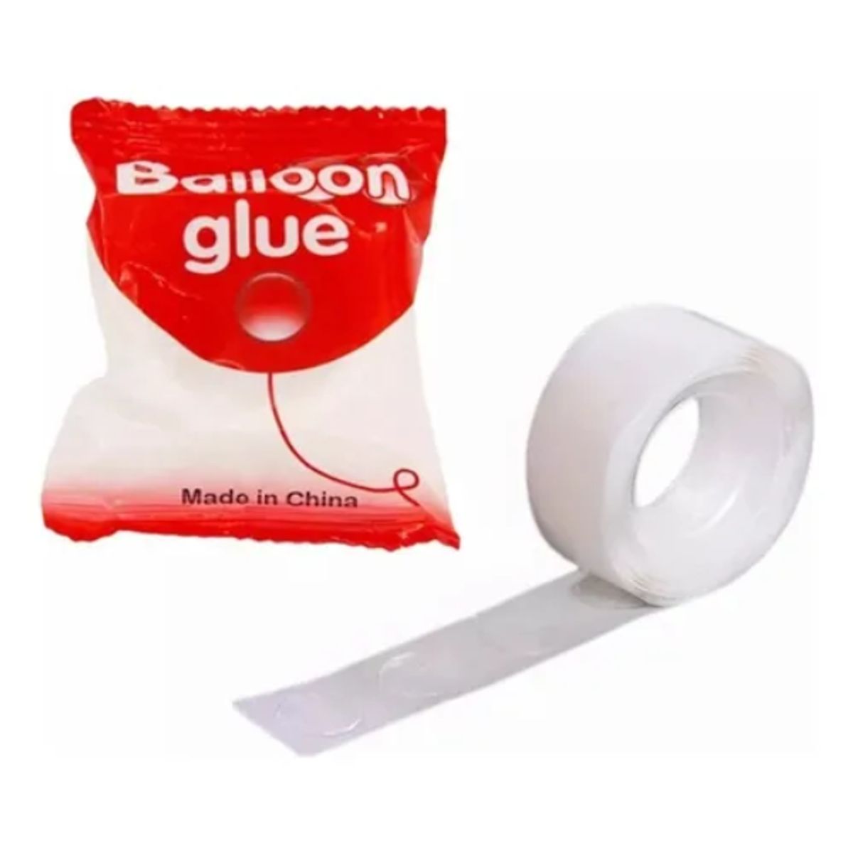 GENERICO - Puntos Pegamento Globos Rollo 100 Puntos Doble Faz Adhesivos