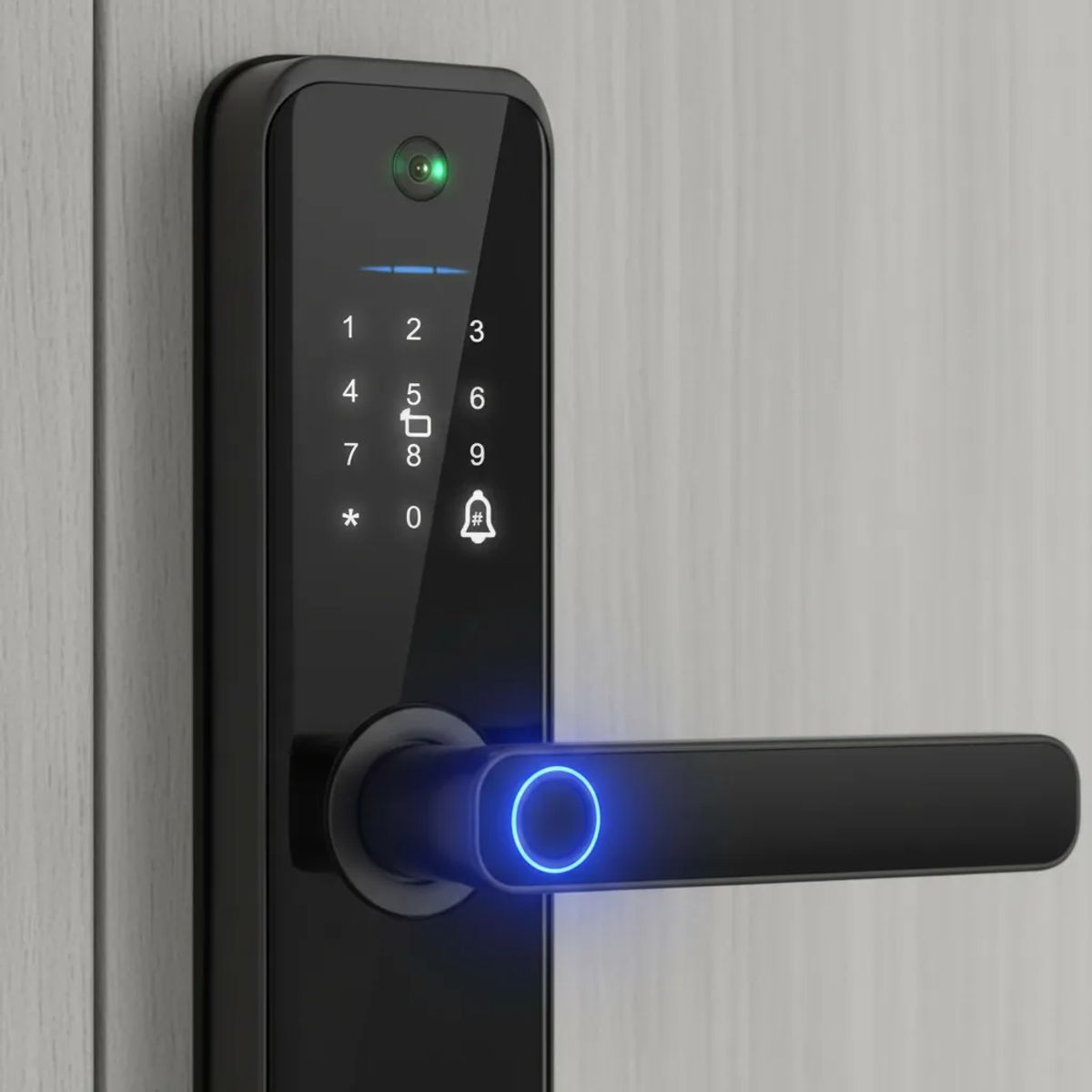 BIGCENTER - Cerradura Digital Domótica con Huella y Cámara