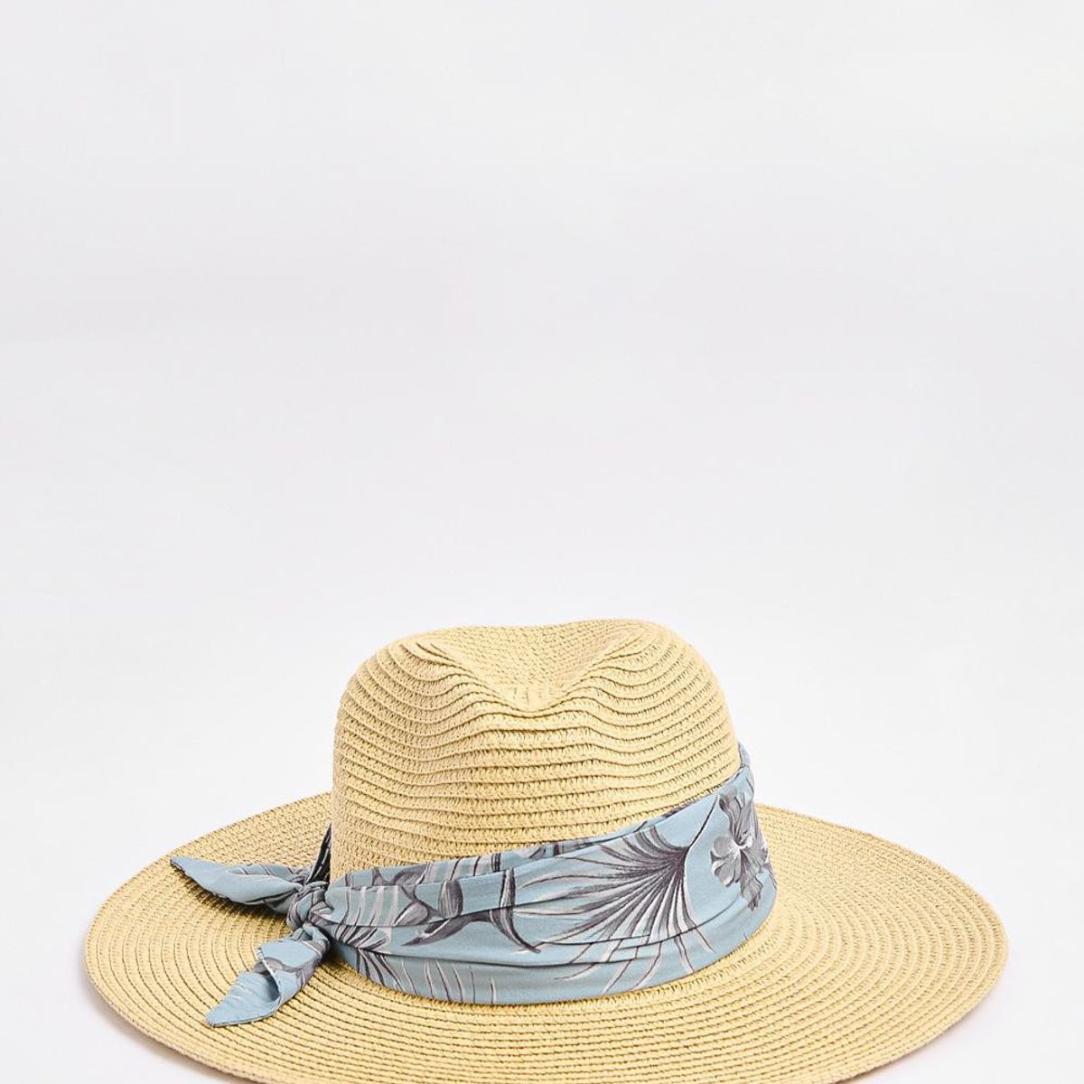 KOAJ - KOAJ Sombrero kaki claro fedora con cinta decor Mujer