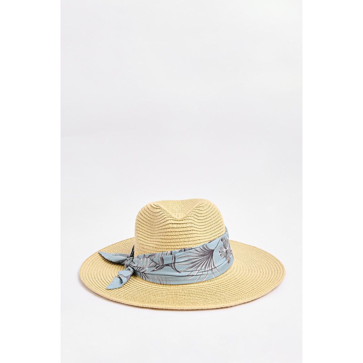 KOAJ - KOAJ Sombrero kaki claro fedora con cinta decor Mujer