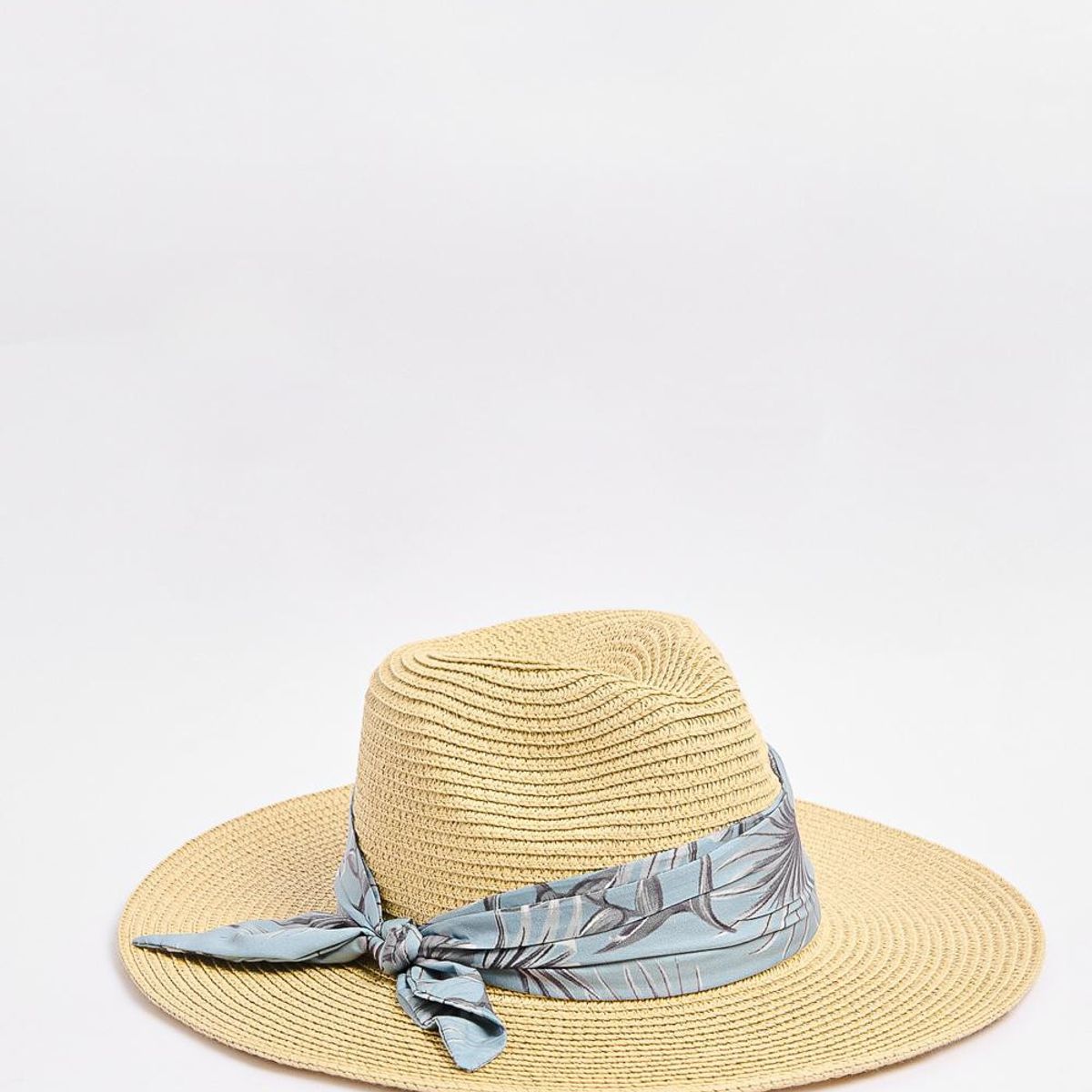 KOAJ - KOAJ Sombrero kaki claro fedora con cinta decor Mujer