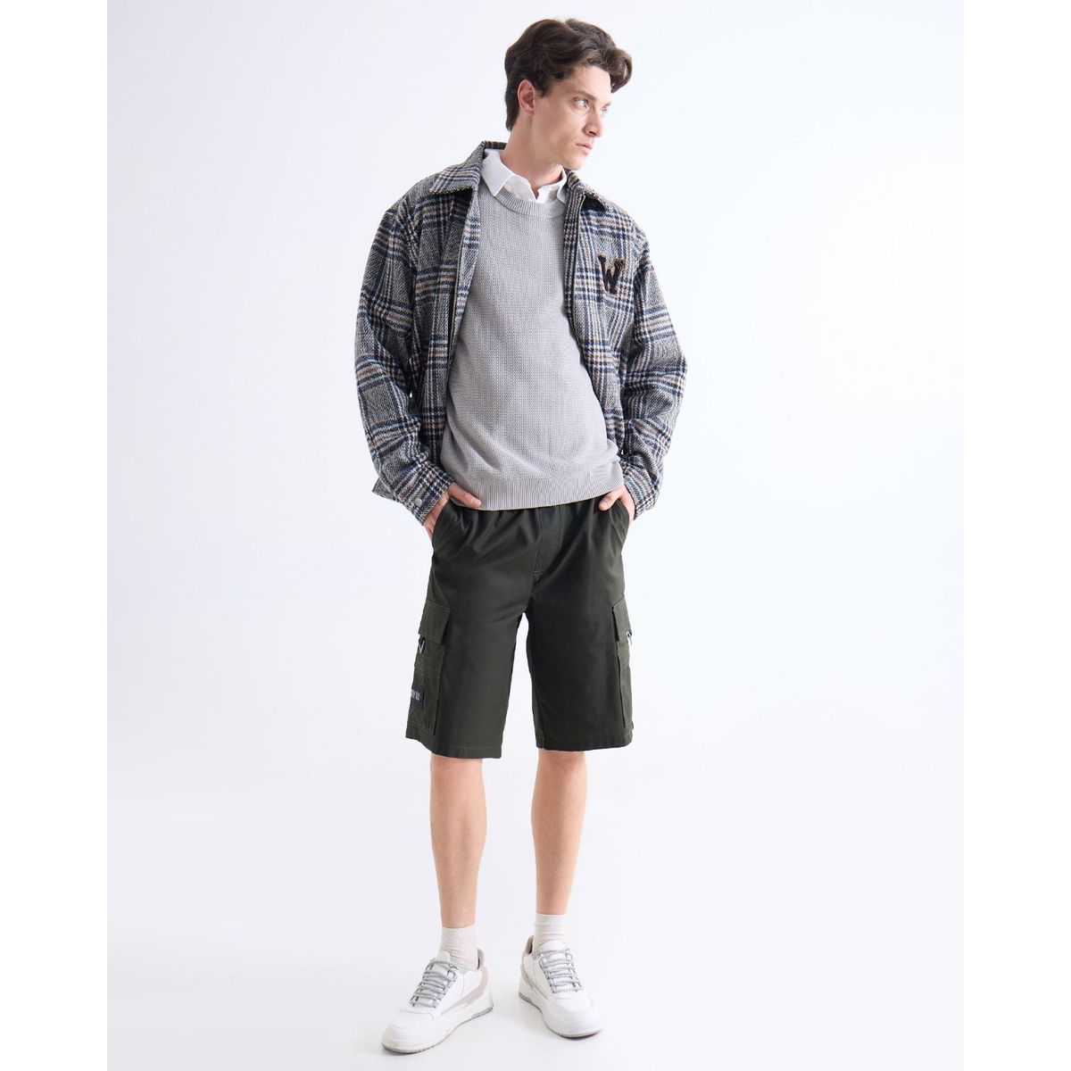 SEVEN SEVEN - Bermuda  Para Hombre Cargo Color Verde Marca Seven Seven #45100725