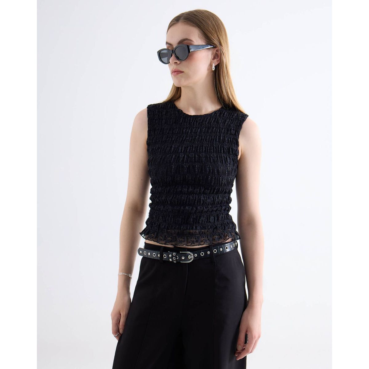 SEVEN SEVEN - Camiseta  Para Mujer Manga Sisa Cuello Redondo Color Negro Marca Seven Seven #28096603