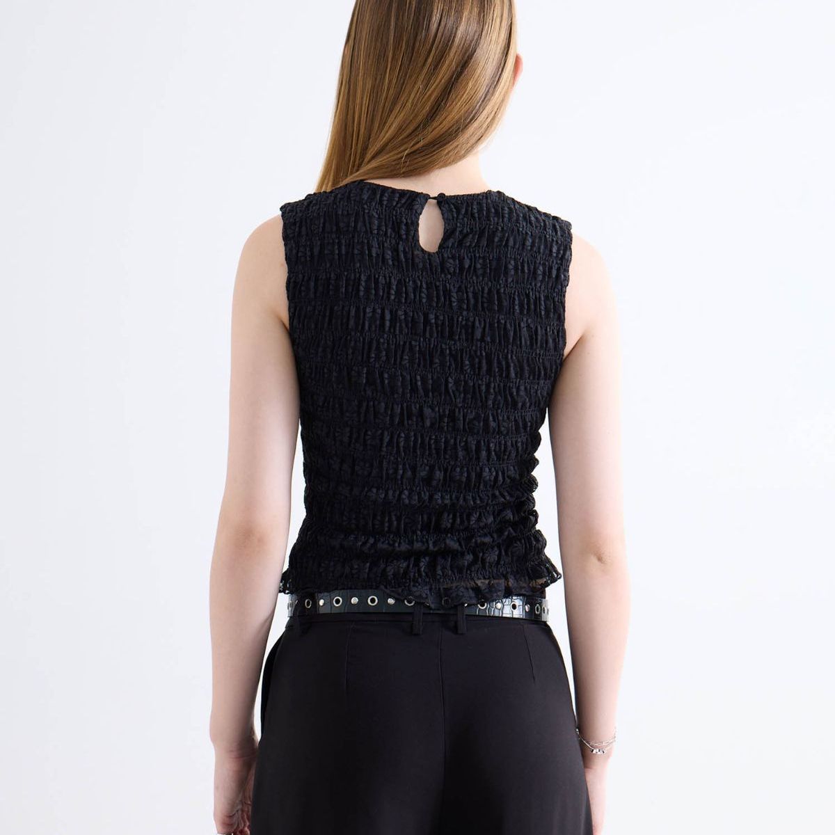 SEVEN SEVEN - Camiseta  Para Mujer Manga Sisa Cuello Redondo Color Negro Marca Seven Seven #28096603