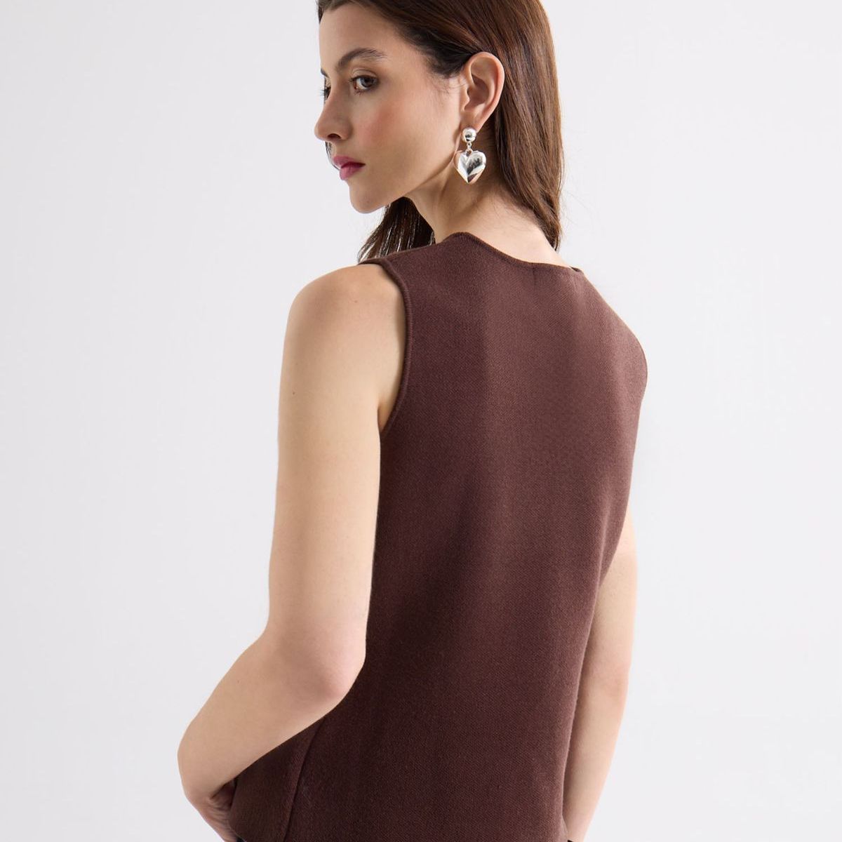 SEVEN SEVEN - Camiseta  Para Mujer Manga Sisa Cuello Redondo Color Café Marca Seven Seven #28096521