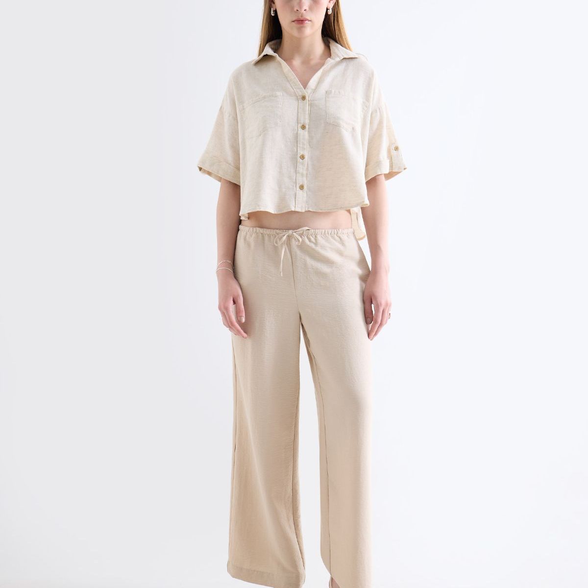 SEVEN SEVEN - Pantalón  Para Mujer Moda Color Crema Marca Seven Seven #28072008