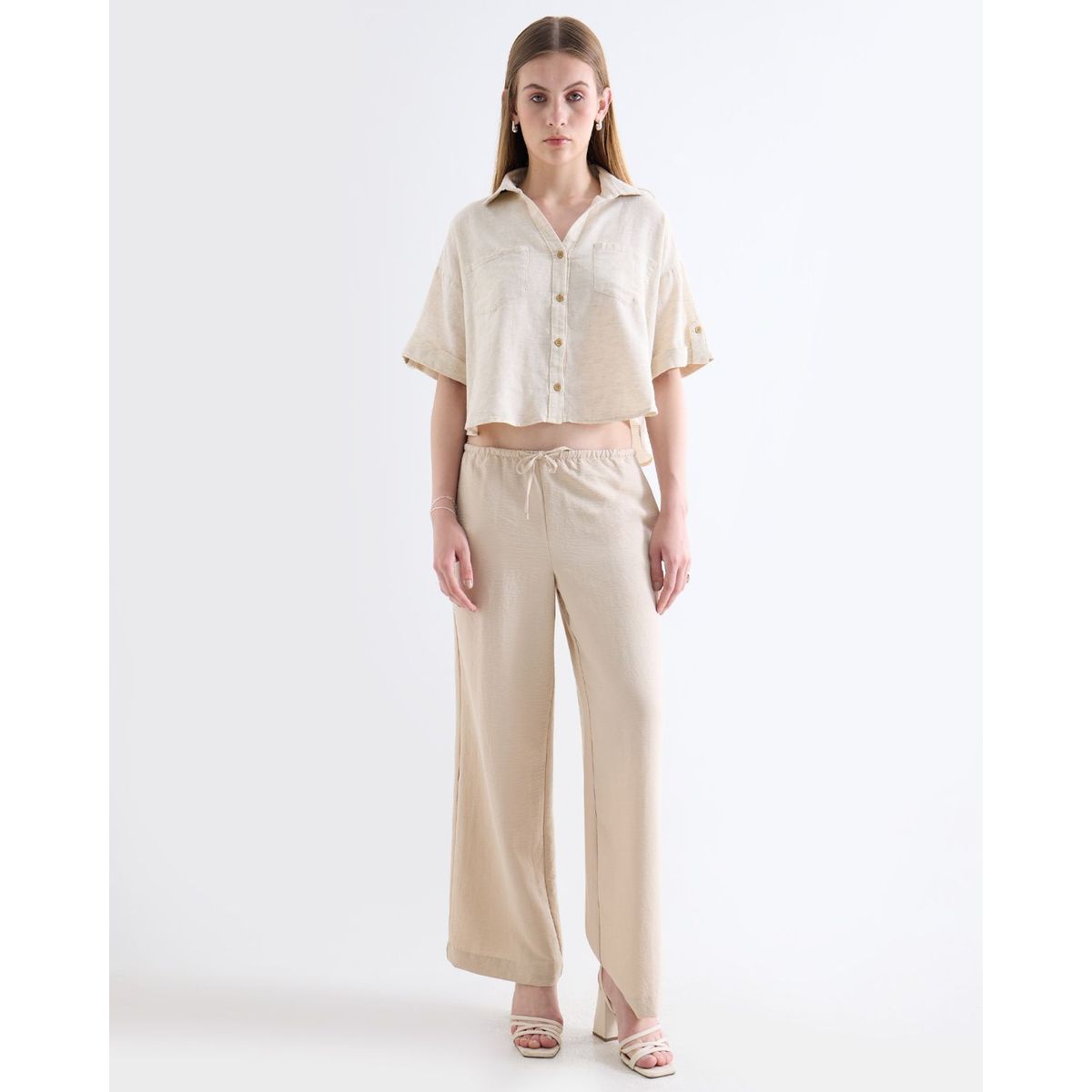 SEVEN SEVEN - Pantalón  Para Mujer Moda Color Crema Marca Seven Seven #28072008