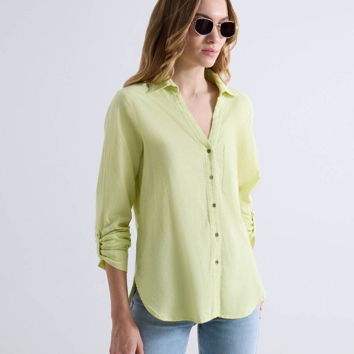 SEVEN SEVEN - Blusa  Para Mujer Manga Larga Color Verde Marca Seven Seven #28124136