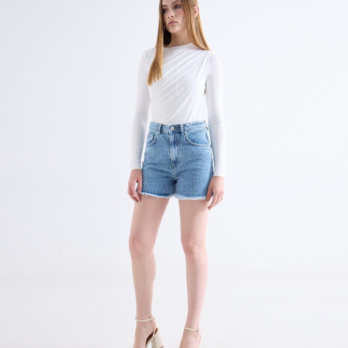 SEVEN SEVEN - Short  Para Mujer Multiusos Plano Color Azul Marca Seven Seven #28191116