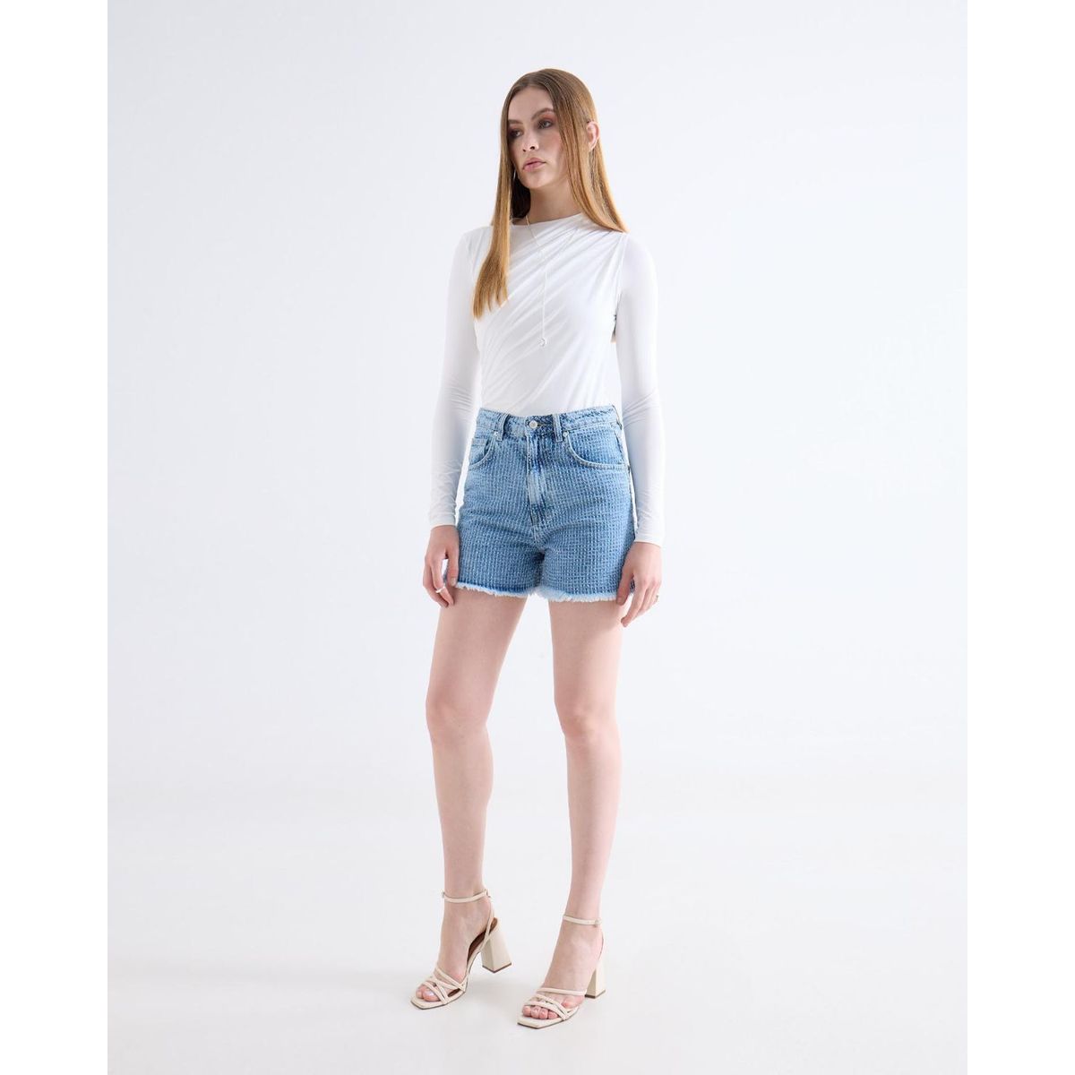 SEVEN SEVEN - Short  Para Mujer Multiusos Plano Color Azul Marca Seven Seven #28191116