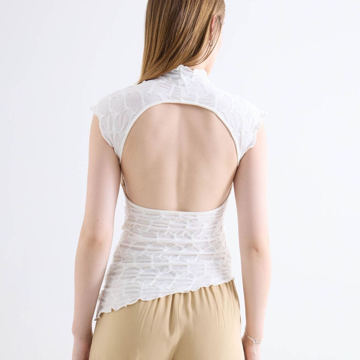 SEVEN SEVEN - Camiseta  Para Mujer Manga Corta Cuello Alto Color Blanco Marca Seven Seven #28096605