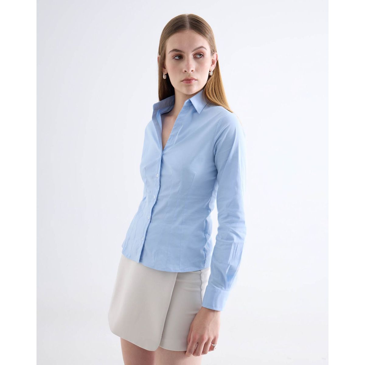 SEVEN SEVEN - Blusa  Para Mujer Manga Larga Color Azul Marca Seven Seven #28124159