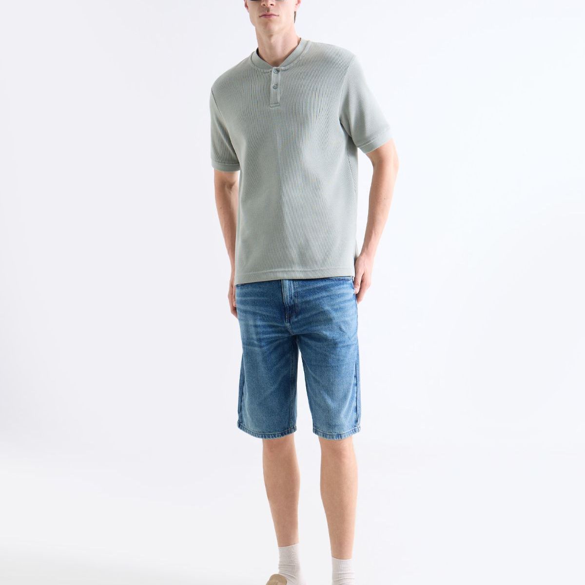 SEVEN SEVEN - Bermuda  Para Hombre Regular Largo Color Azul Marca Seven Seven #45100762