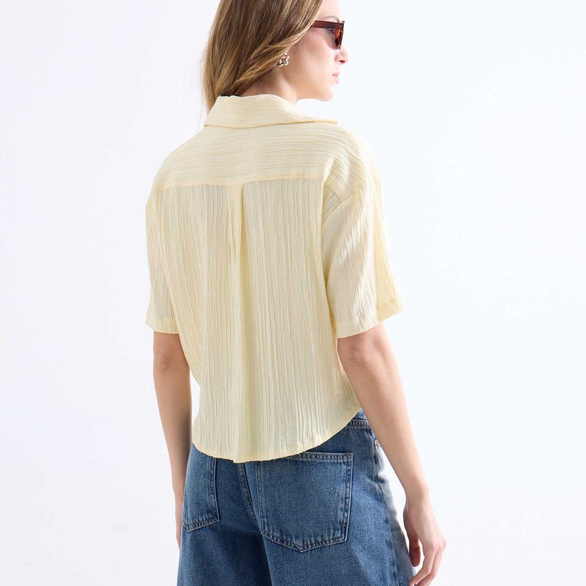 SEVEN SEVEN - Blusa  Para Mujer Manga Corta Color Amarillo Marca Seven Seven #28124154