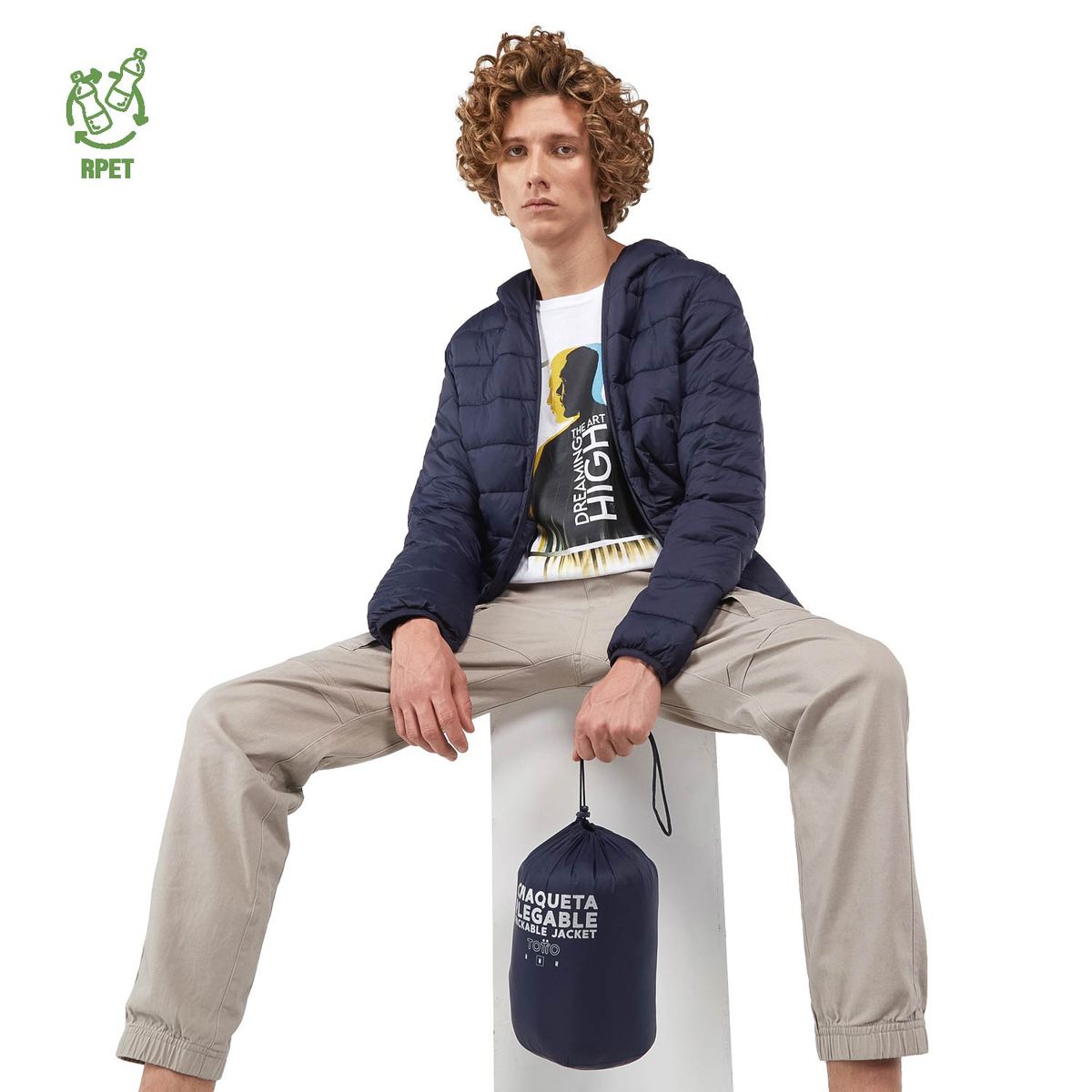 TOTTO - Chaqueta para hombre azul Totto Colorout