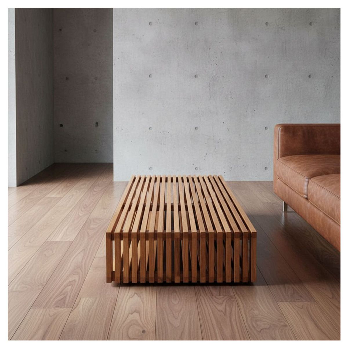 22 GRADOS DECORACION - Mesa de centro Struckt En Roble Macizo   100cm x 70cm_.