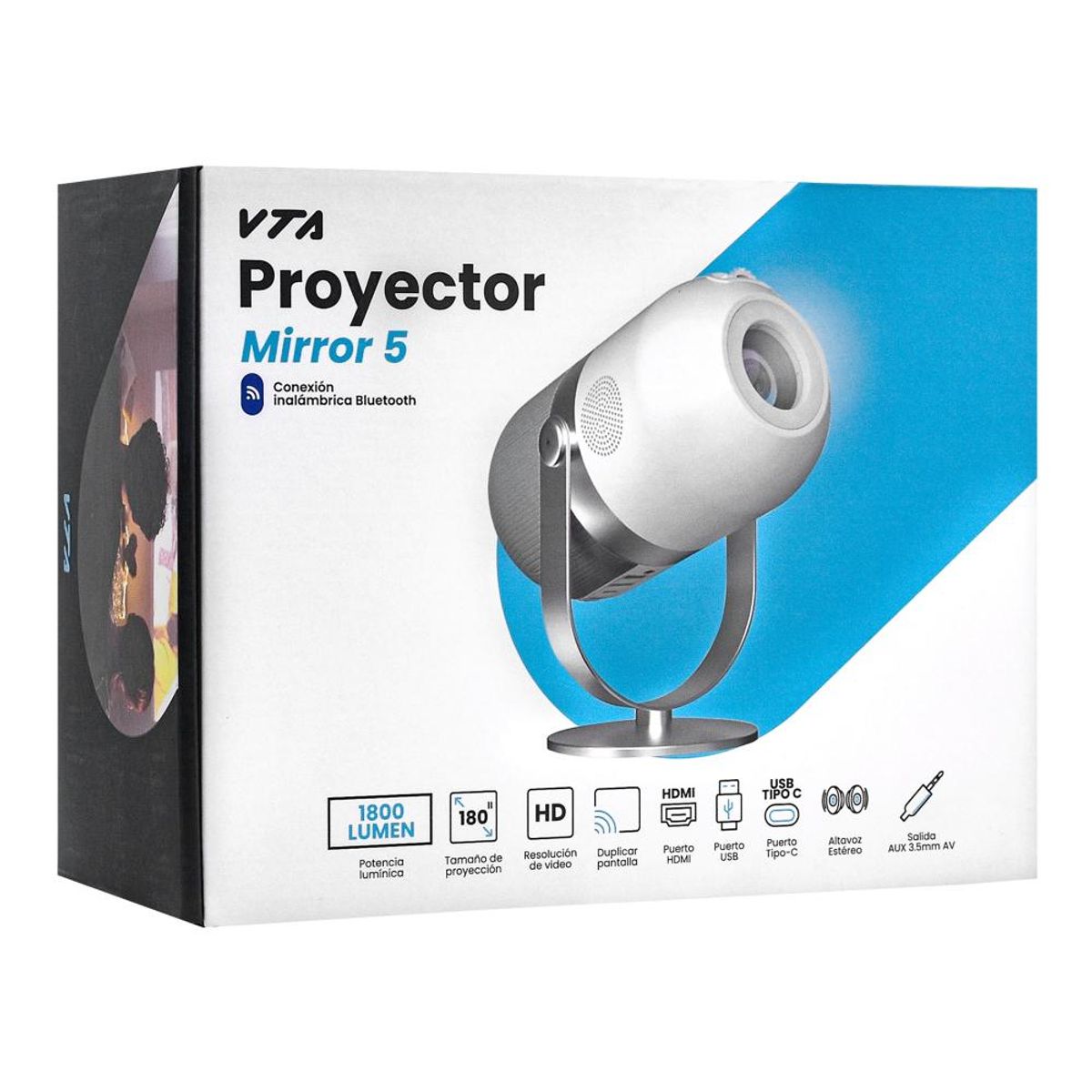 GENERICO - Videoproyector VTA - 70365 Mirror 5 HD LED Blanco