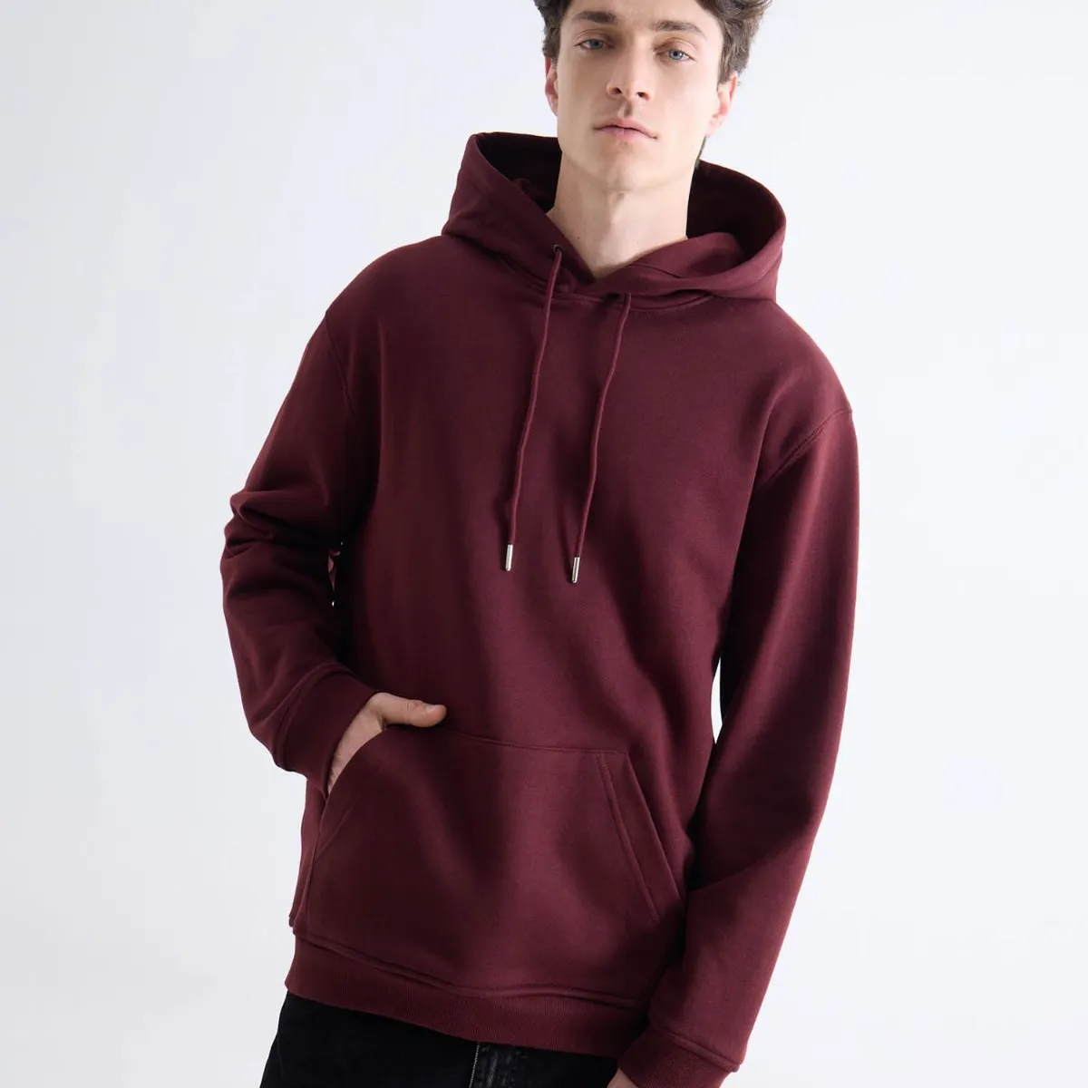 SEVEN SEVEN - Buzo  Para Hombre Hoodie Color Vino Marca Seven Seven #45060727