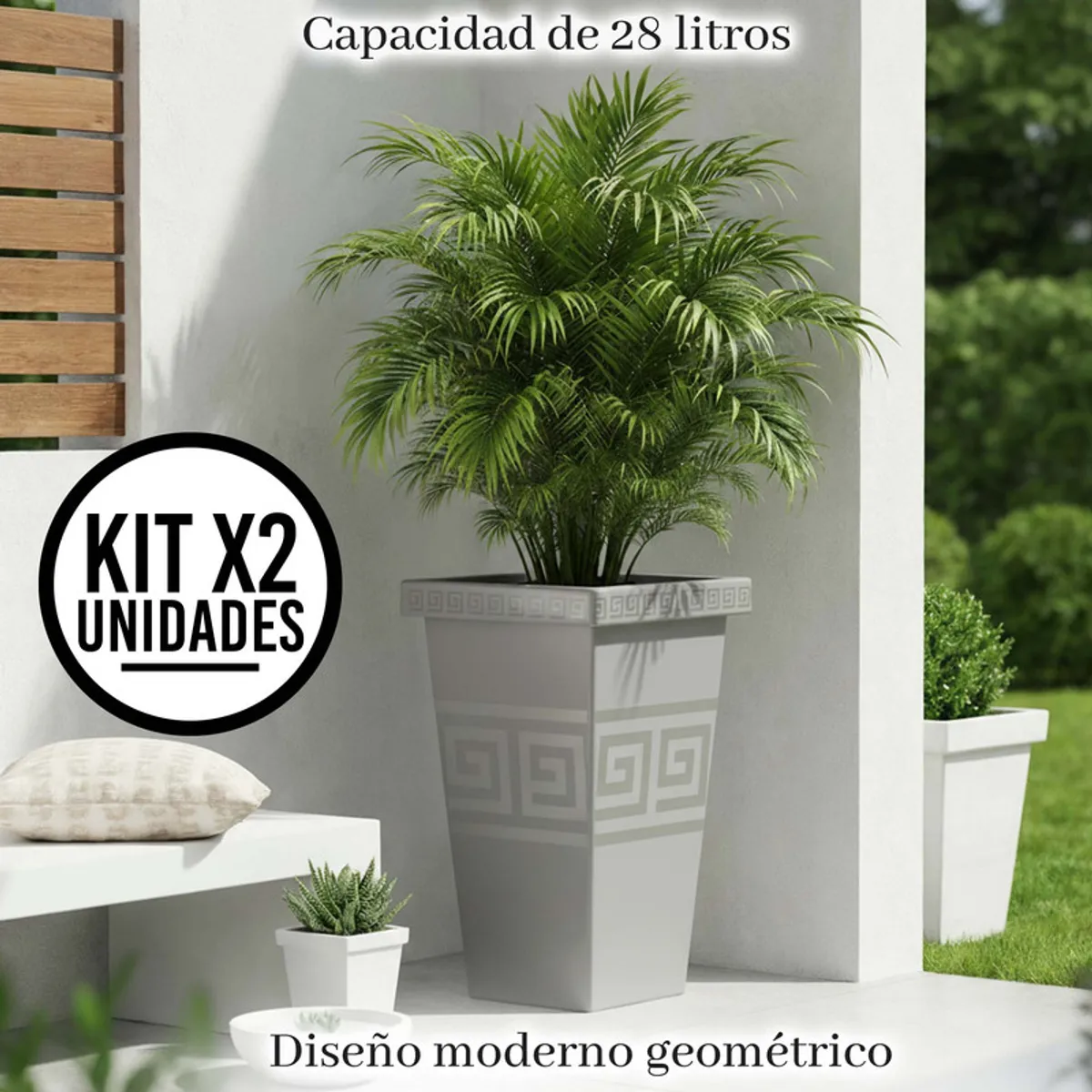 ENERGY PLUS - Set x2 Matera Cuadrada 28L Moderna Espacios Amplios Elegantes