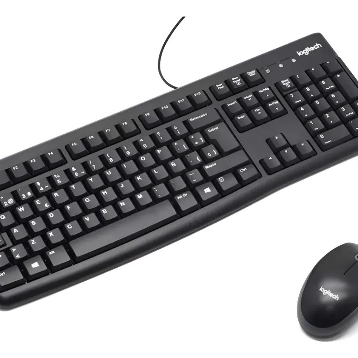 LOGITECH - Kit De Teclado Y Mouse Logitech Mk120 Español Latinoamérica De Color Negro