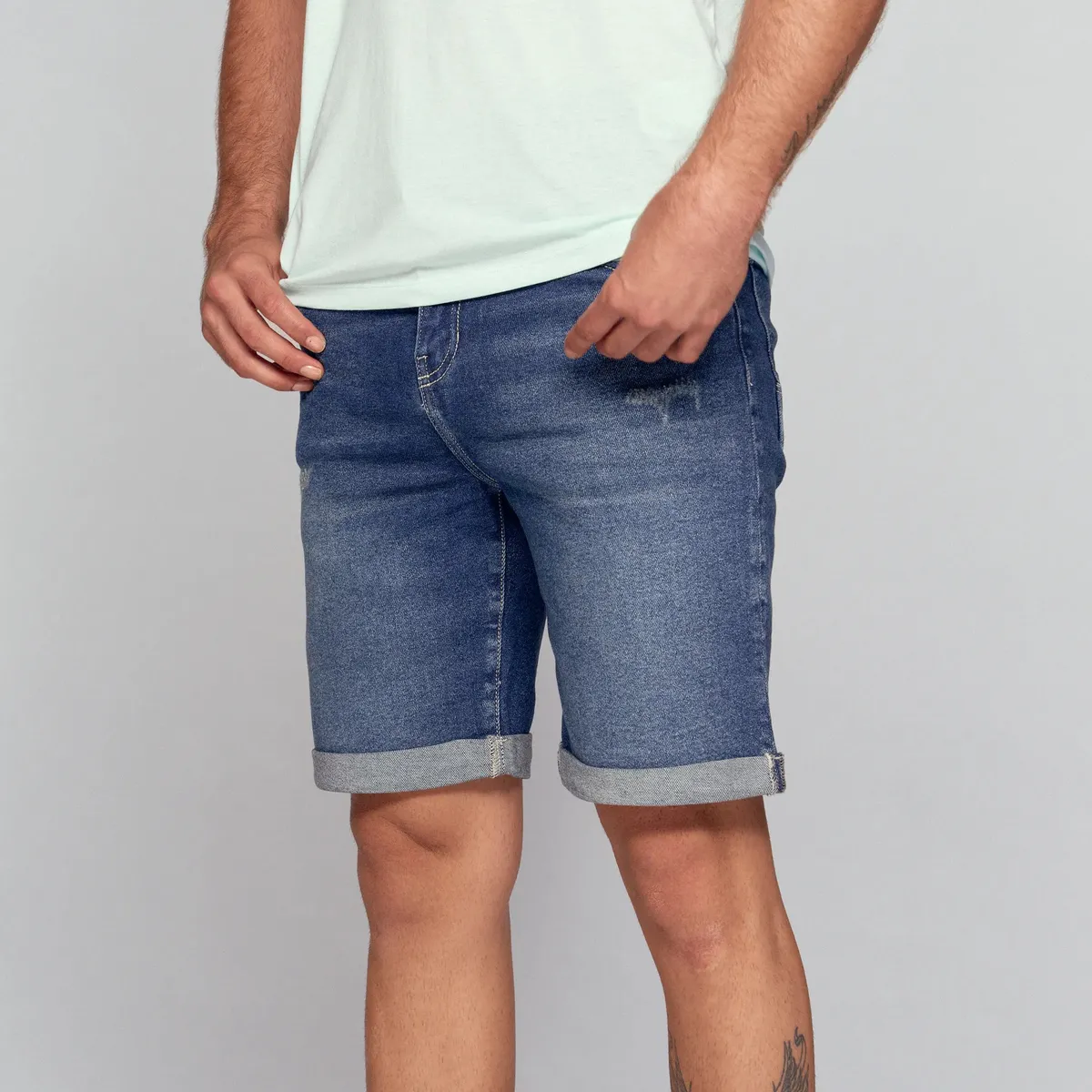 UNSER - Bermuda Para Hombre Azul Medio_Oscuro Unser