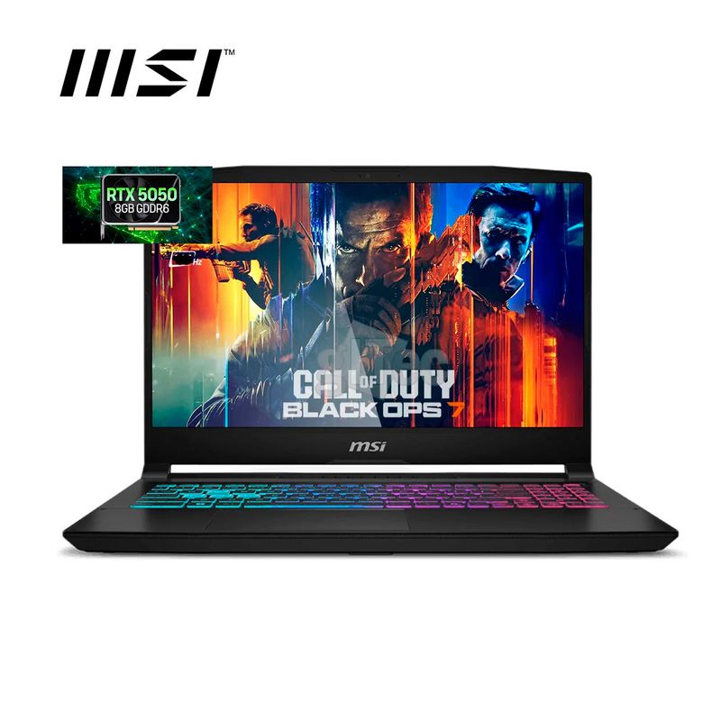 MSI - Portatil Gamer MSI Katana Intel i7-14650HX 16/512 SSD RTX 5050 8GB 15.6" 144Hz FHD Win 11 home.