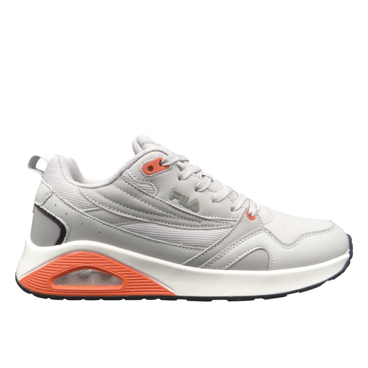 FILA - Tenis Fila Aspac Hombre -Gris/Naranjado